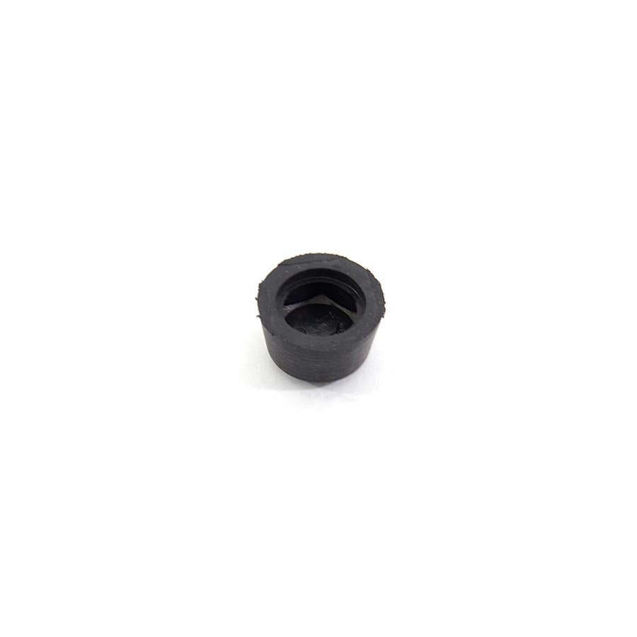 Čierny gumový doraz návlečný pre hlavu skrutky FLOMA - priemer 1,9 cm, výška 1 cm