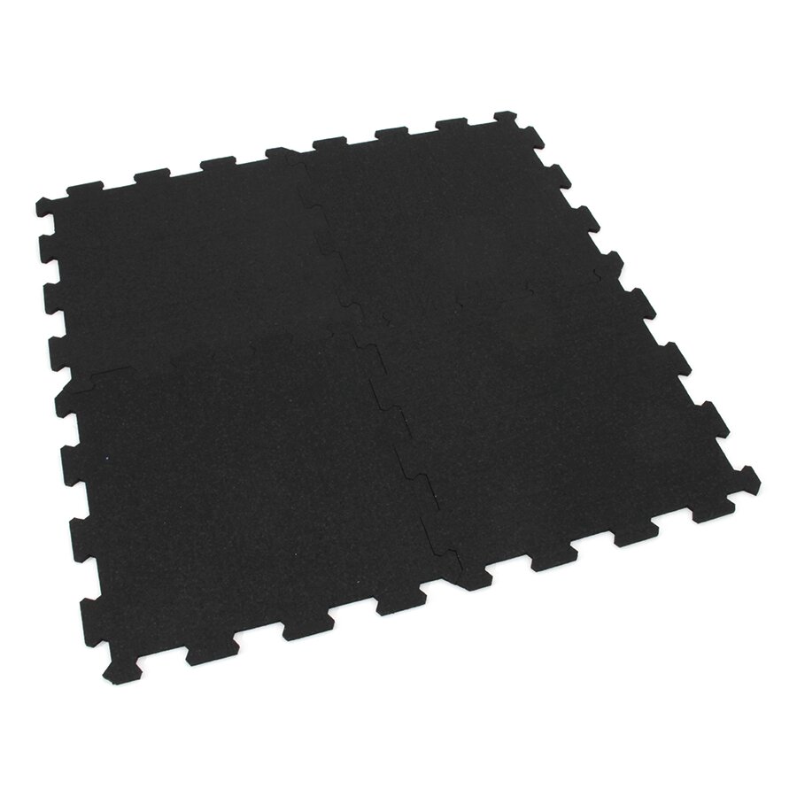 Gumová antivibračná tlmiaca modulová puzzle rohož (stred) FLOMA UniPad S850 - dĺžka 95,6 cm, šírka 95,6 cm a výška 0,8 cm