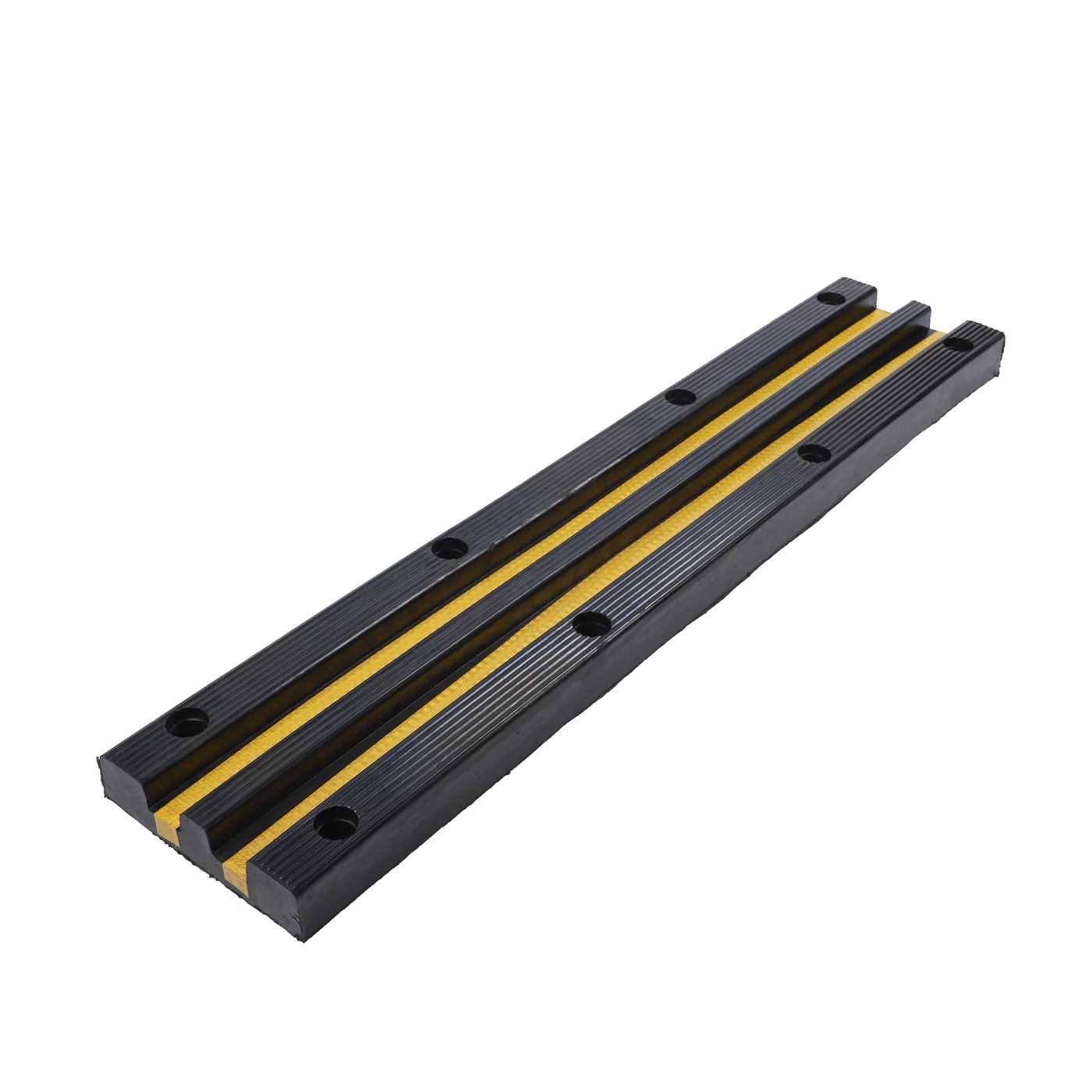 Wandschutz aus Gummi FLOMA - Länge 100 cm, Breite 25 cm, Höhe 4,5 cm - Schwarz-Gelb