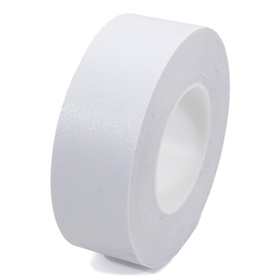 Bílá plastová voděodolná protiskluzová páska FLOMA Resilient Standard - délka 18,3 m, šířka 5 cm, tloušťka 1 mm