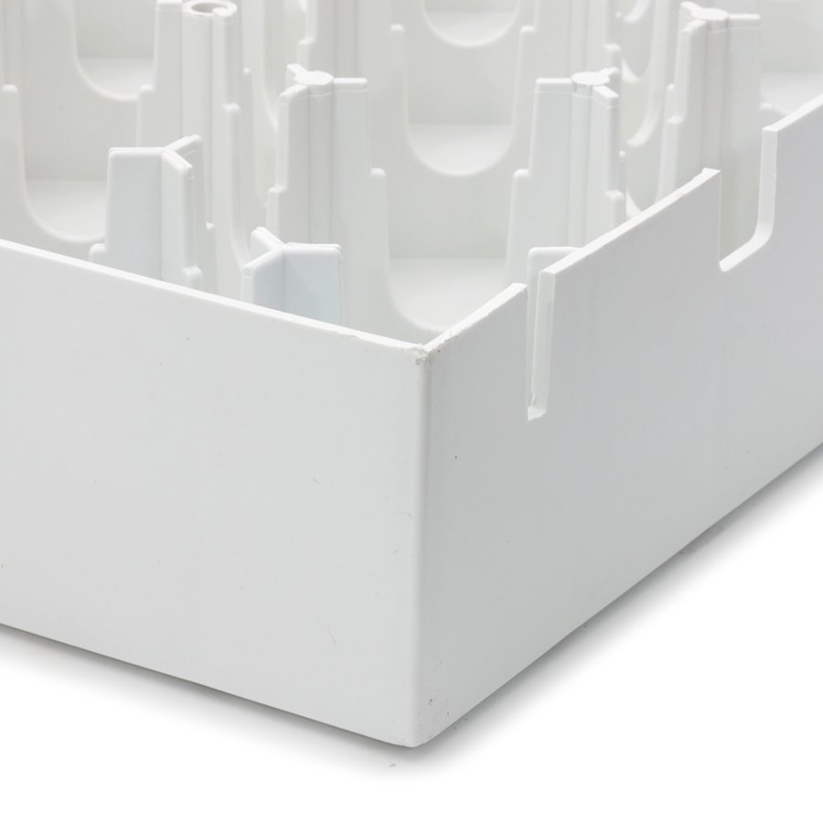 Bílá plastová terasová dlažba Linea Premium - délka 101,5 cm, šířka 76,4 cm a výška 8 cm