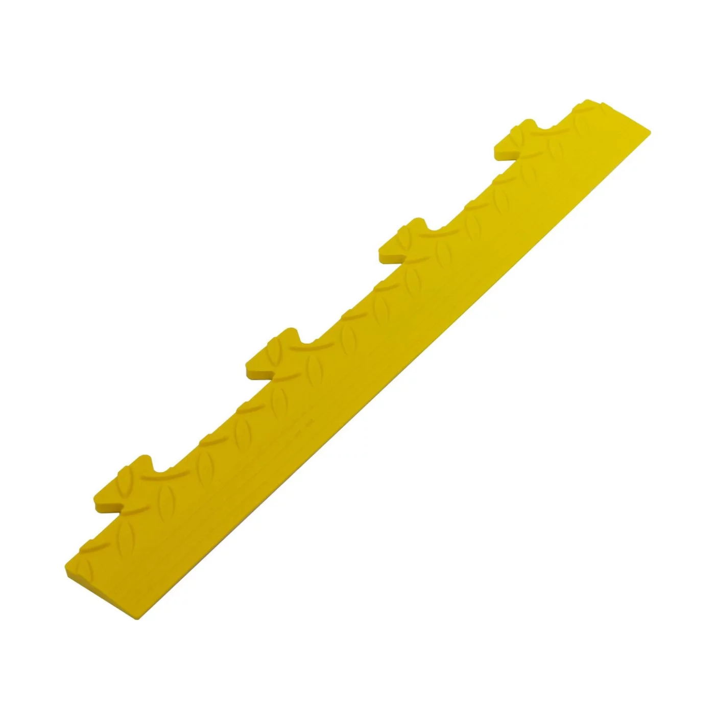 Žltý plastový PVC nájazd &quot;samec&quot; pre dlažby Tenax (diamant) - dĺžka 48 cm, šírka 7 cm, výška 0,8 cm