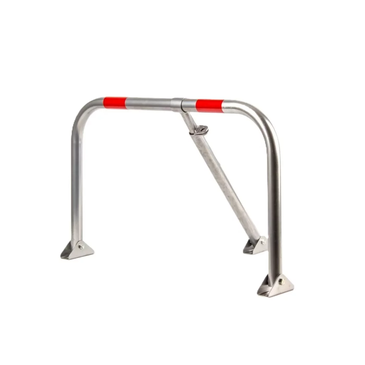 Ocelová sklopná parkovací zábrana - šířka 68 cm, výška 50 cm