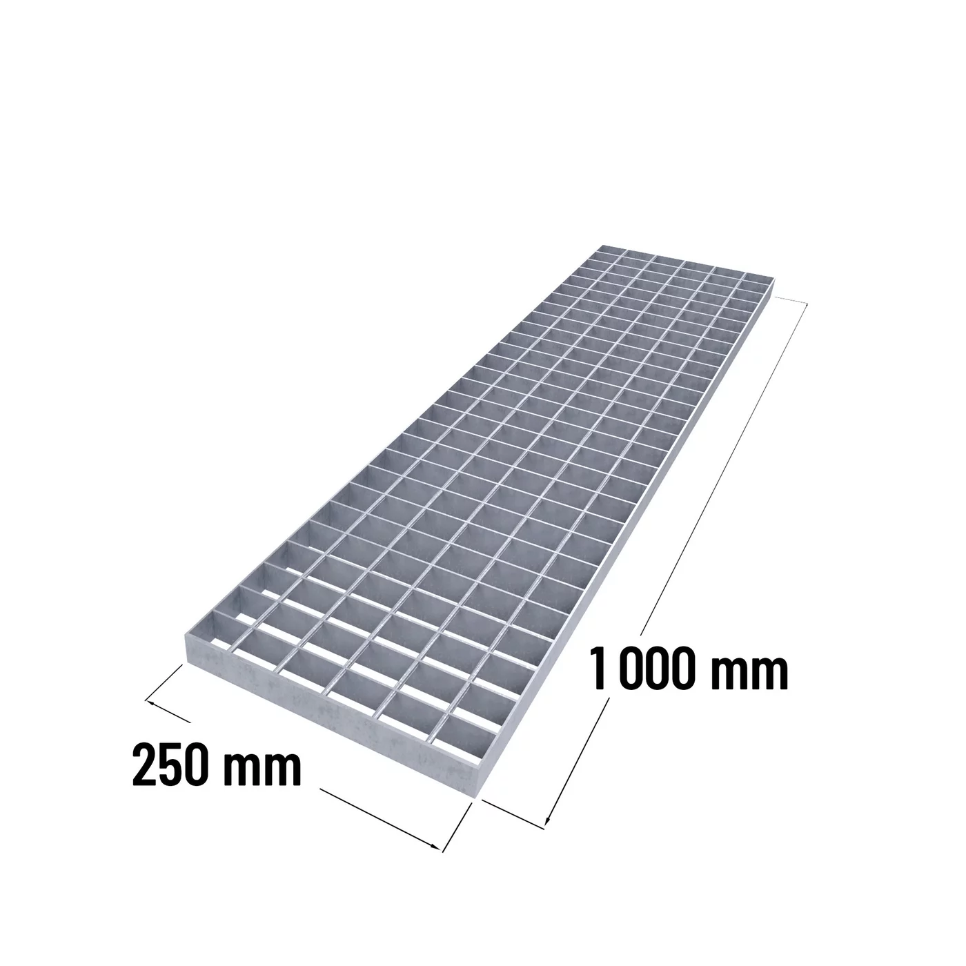 Kratka podłogowa stalowa ocynkowana spawana (30/2, 34/38) FLOMA WeGr - długość 25 cm, szerokość 100 cm, wysokość 3 cm