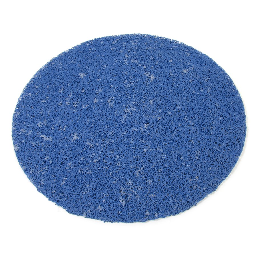 Modrá vinylová protišmyková sprchová guľatá rohož FLOMA Spaghetti - priemer 54 cm a výška 1,2 cm