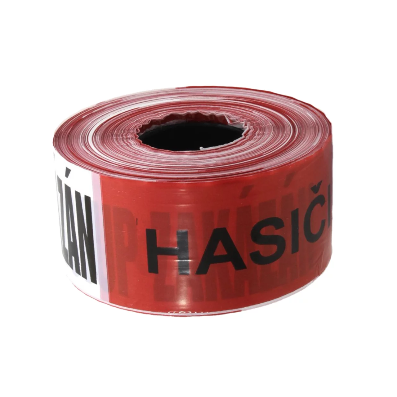 Bílo-červená vytyčovací páska "HASIČI - VSTUP ZAKÁZÁN" - délka 500 m, šířka 7,5 cm