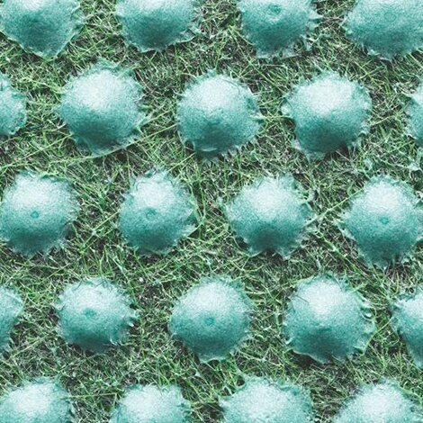 Modrý travní koberec s nopy (metráž) FLOMA Gazon - délka 1 cm, šířka 133 cm, výška 1 cm