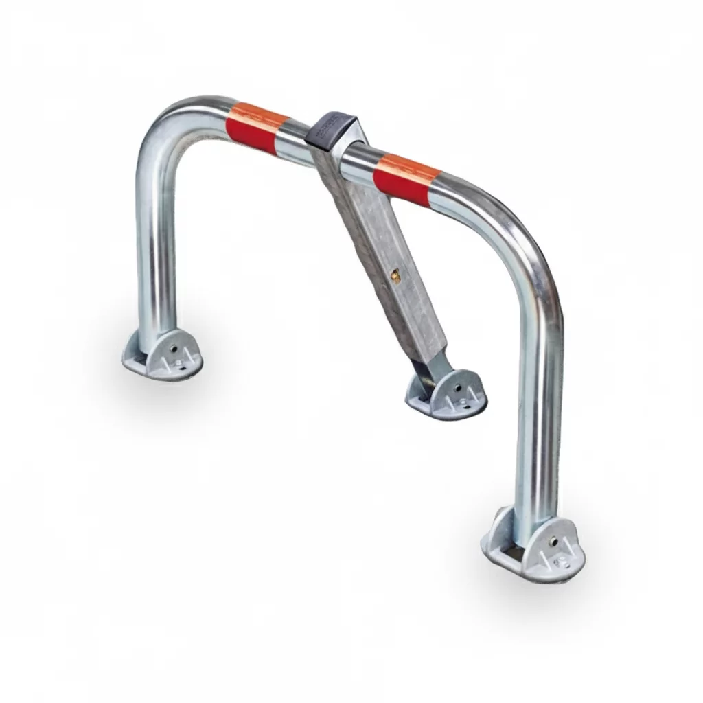 Parkschranke aus Stahl - Breite 83 cm, Höhe 46,4 cm - Silber
