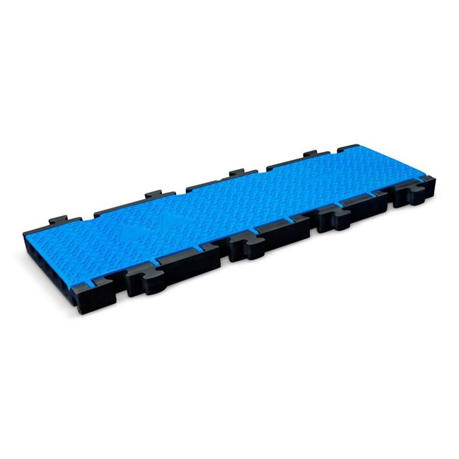 Čierno-modrý plastový modulárny káblový most s vekom (sada) DEFENDER MIDI 5 2D - dĺžka 100 cm, šírka 32,5 cm a výška 5,4 cm
