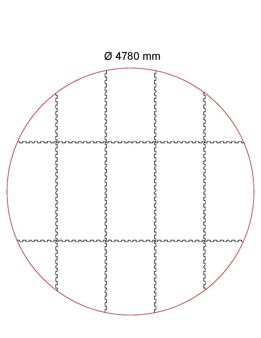 Gumová ochranná tlumící kruhová podložka pod bazén, vířivku FLOMA PoolPad - průměr 478 cm a výška 0,8 cm