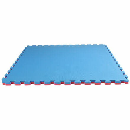Červeno-modré puzzle modulové tatami Champion - délka 100 cm, šířka 100 cm, výška 3 cm