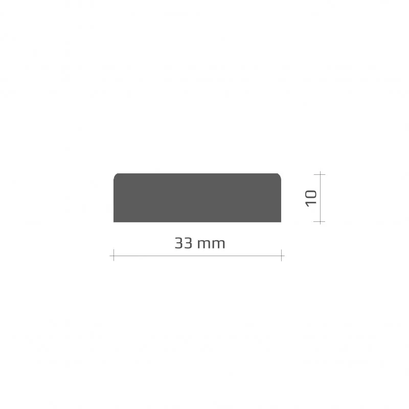 Černo-bílá pěnová výstražná fotoluminiscenční ochrana rohů zdí a stěn PI-4 - délka 100 cm, šířka 3,3 cm, výška 1 cm