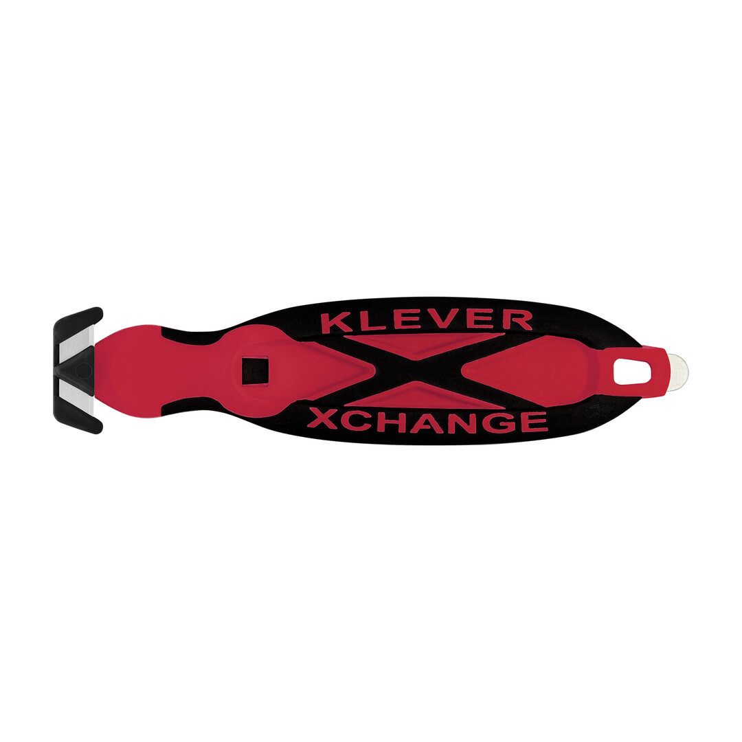 Červený plastový bezpečnostní nůž KLEVER XCHANGE XC-20