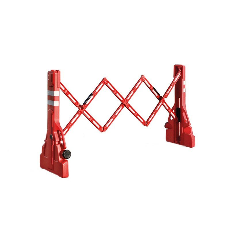 Bielo-červená plastová bariéra - dĺžka 220 cm a výška 110 cm