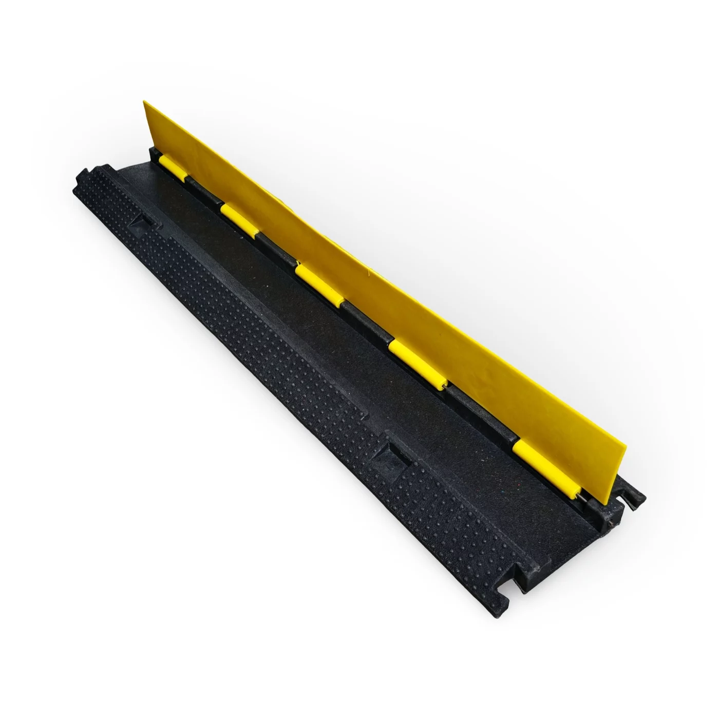 Kabelbrücke aus Gummi (1x18x70) FLOMA CPR45 - Länge 100 cm, Breite 22 cm, Höhe 3 cm - Schwarz-Gelb