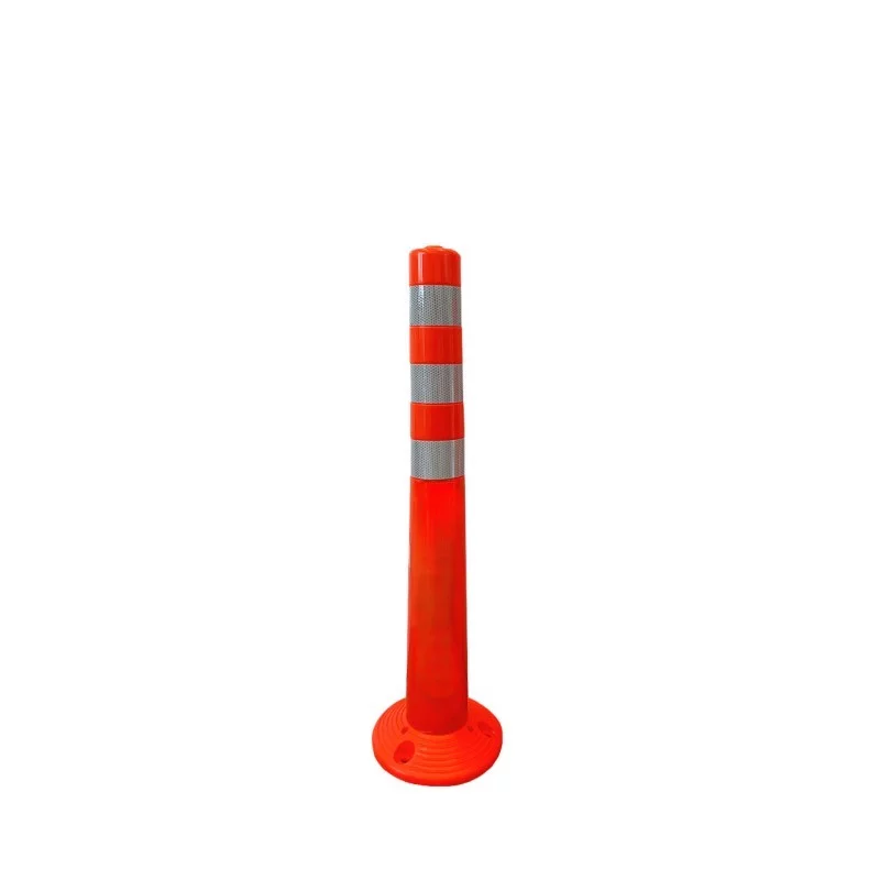 Červený plastový elastický parkovacie stĺpik - priemer 7,5 cm, výška 75 cm
