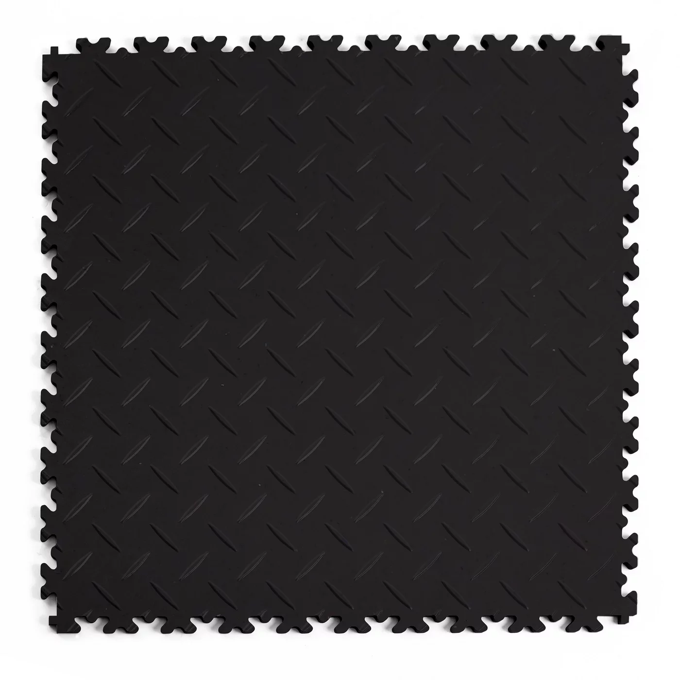 PVC-Fliese Fortelock Industry ECO Premium (Diamant) - Länge 51 cm, Breite 51 cm, Höhe 0,7 cm - Schwarz