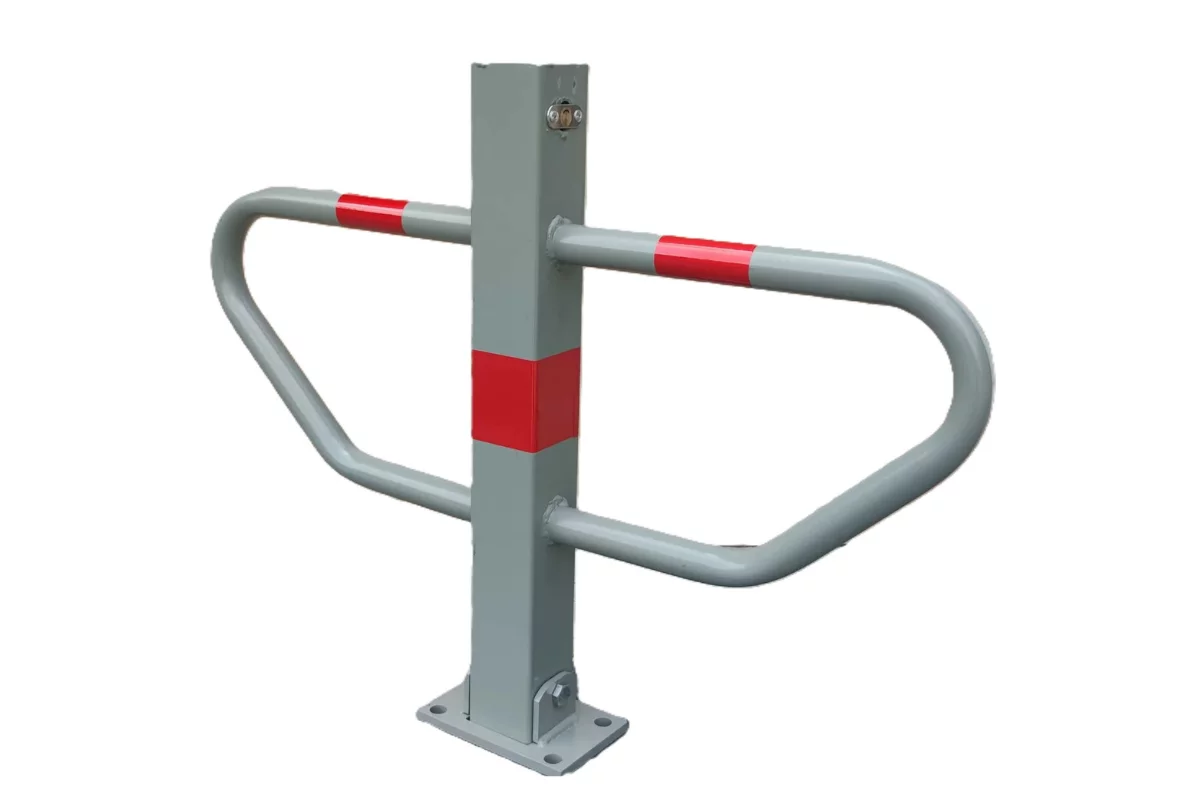 Klappbare Parkschranke aus Stahl - Breite 78 cm, Höhe 60 cm - graue