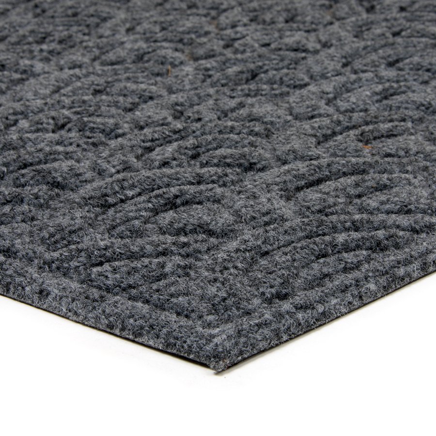 Antracitová textilní venkovní čistící vstupní rohož FLOMA Circles - délka 45 cm, šířka 75 cm, výška 1 cm
