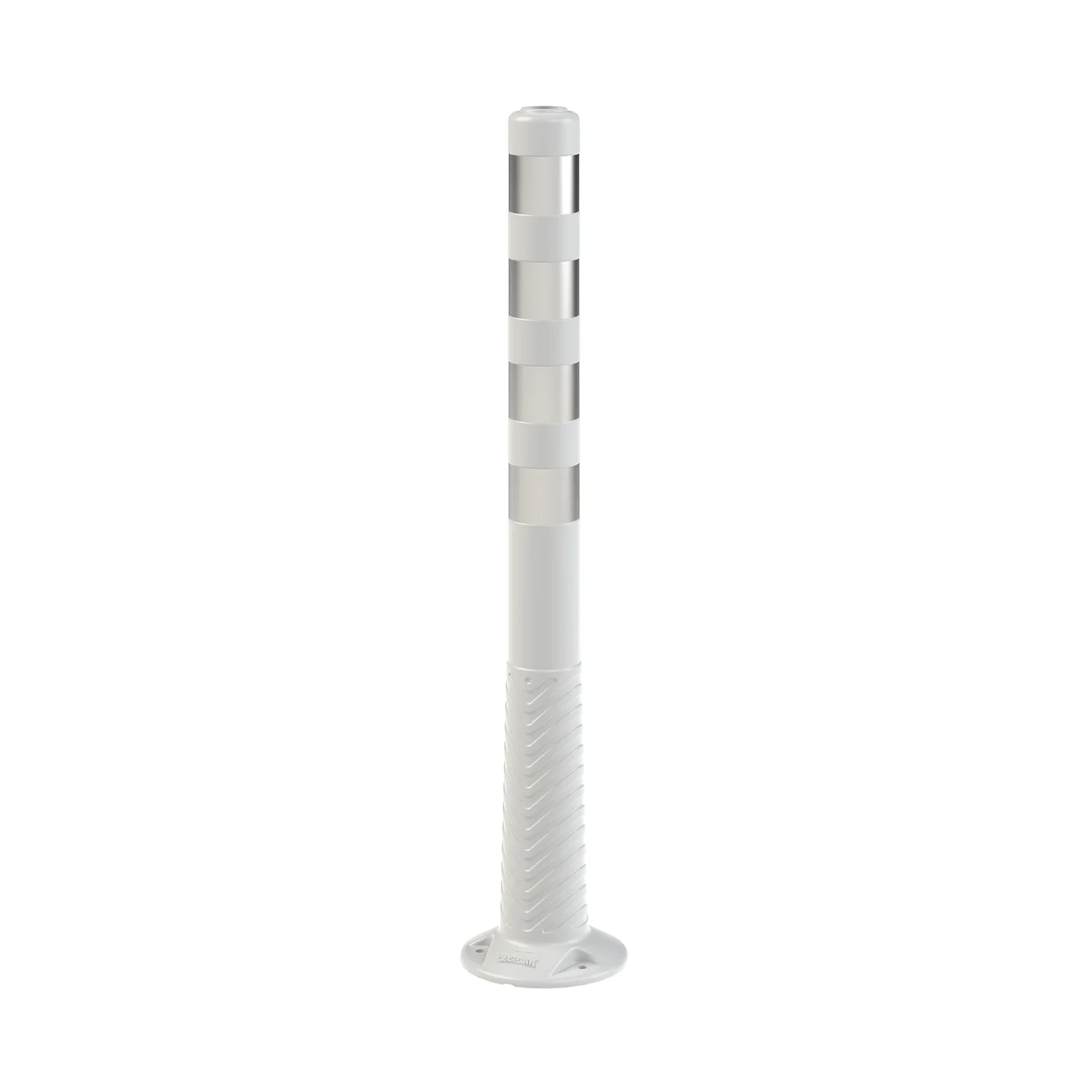 Absperrpfosten aus Kunststoff und (PE) FLOMA BD46 Flexibel - Durchmesser 8 cm, Höhe 100 cm - Weiß