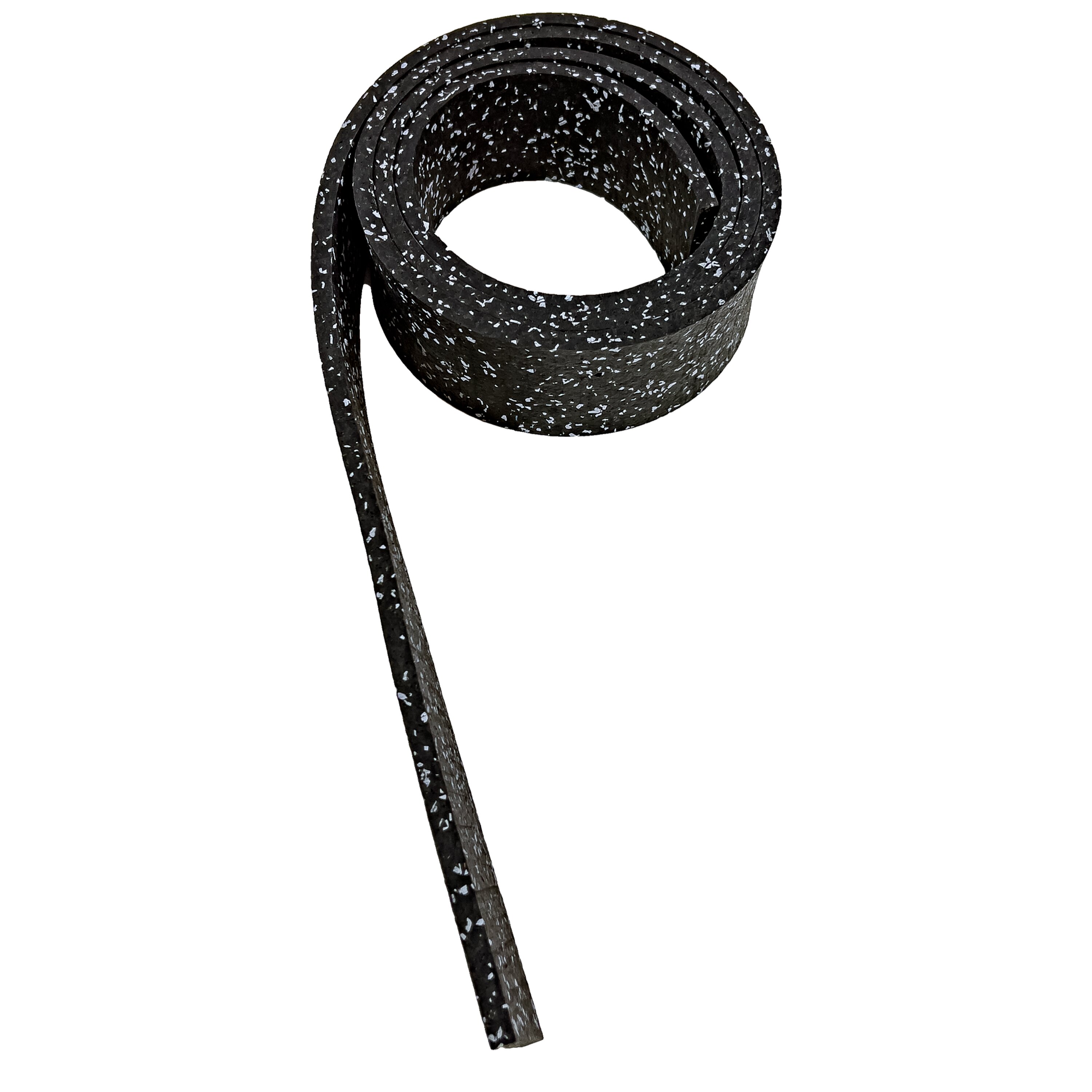 Čierno-sivá gumová soklová podlahová lišta FLOMA FitFlo IceFlo - dĺžka 200 cm, šírka 7 cm, hrúbka 0,8 cm
