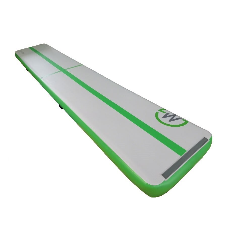 Šedo-zelený AirTrack MASTER - délka 600 cm, šířka 100 cm, výška 20 cm