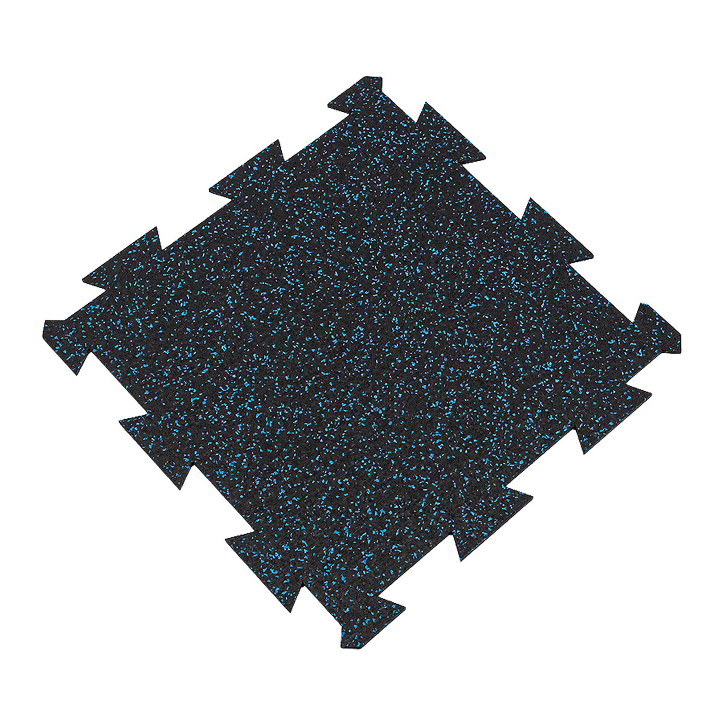 Černo-modrá podlahová guma FLOMA FitFlo SF1050 - délka 50 cm, šířka 50 cm, výška 1,6 cm