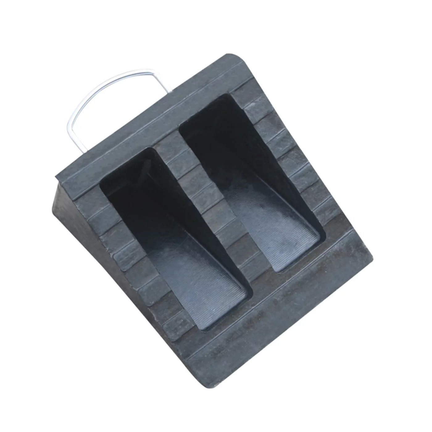 Radkeil aus Gummi unter die Räder FLOMA - Länge 17 cm, Breite 15 cm, Höhe 11 cm - Schwarz