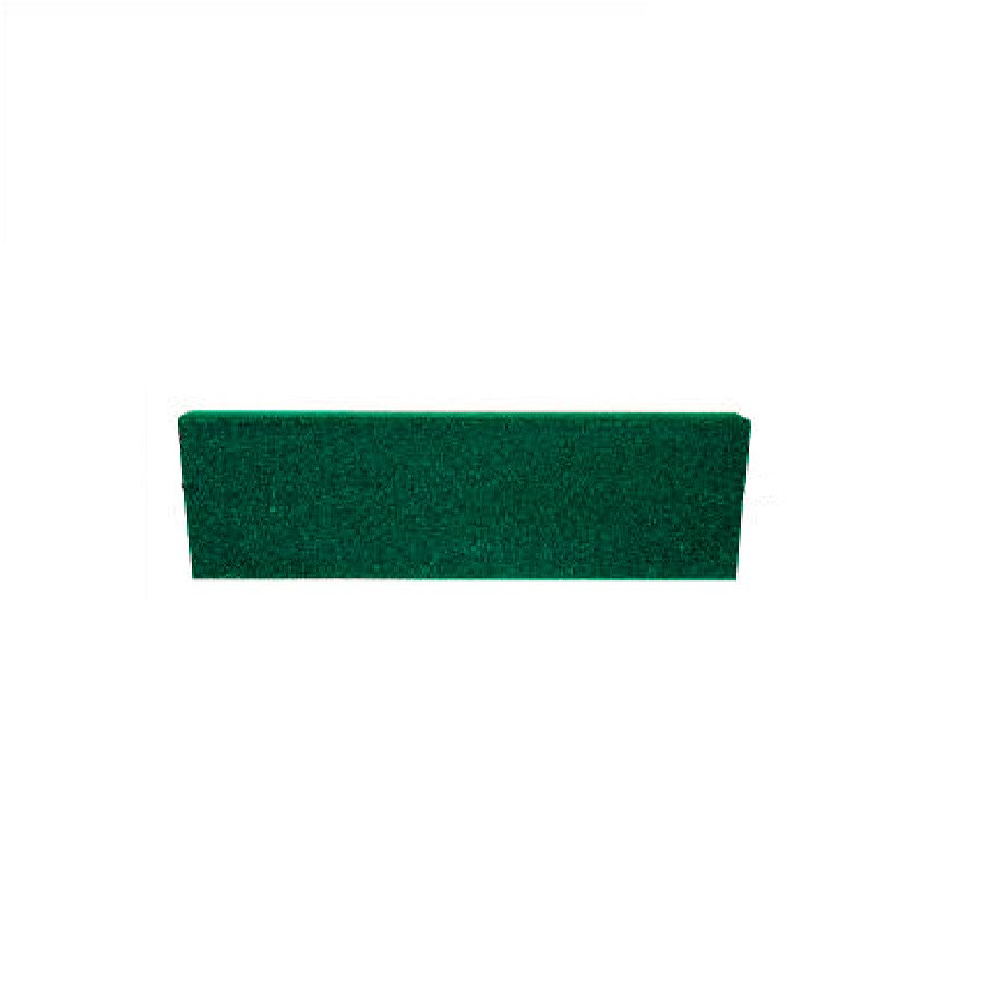 Zelený gumový rovný nájezd pro gumovou dlažbu - délka 75 cm, šířka 30 cm, výška 2,5 cm