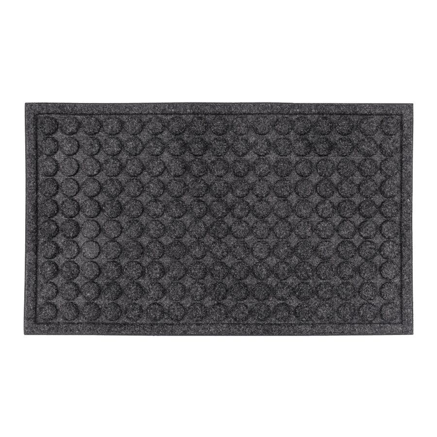 Textilná gumová vstupná rohož FLOMA Rounds - dĺžka 45 cm, šírka 75 cm, výška 1,1 cm