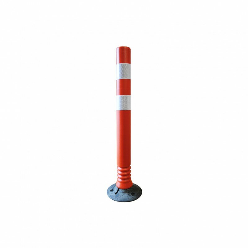 Oranžový plastový elastický parkovací stĺpik Flexi - výška 75 cm