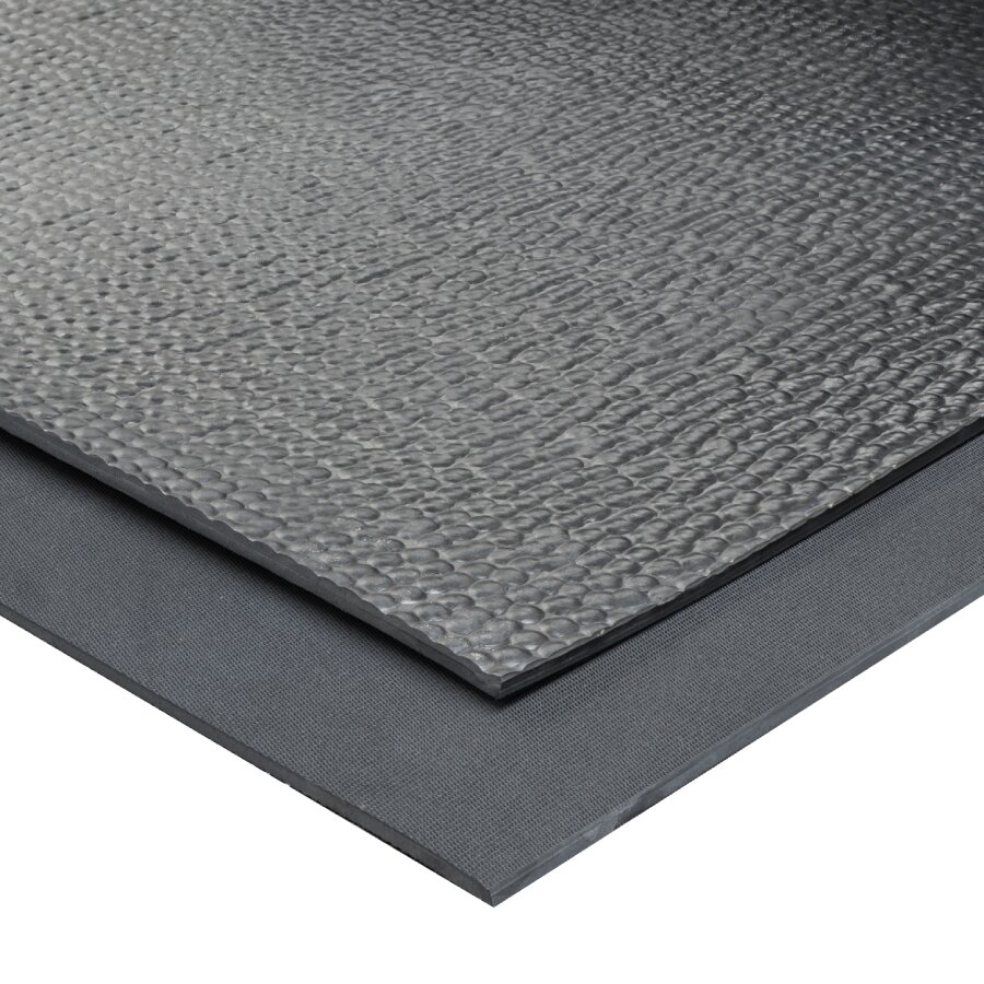 Čierna kladivková podlahová guma (metráž) FLOMA - šírka 200 cm a výška 0,5 cm
