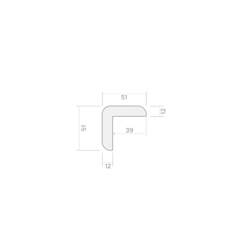 Gelb-schwarzer magnetischer Wandeckenschutz aus Schaumstoff - Länge 100 cm, Breite 1,2 cm, Höhe 1,2 cm