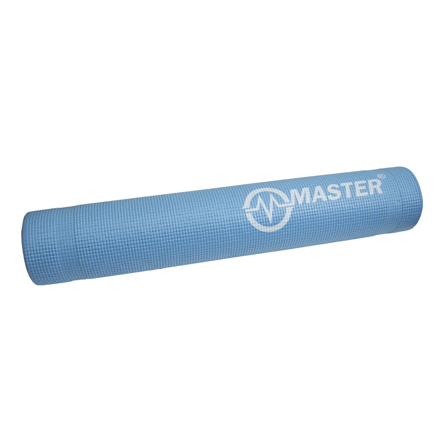 Modrá podložka na cvičení a na jógu MASTER - délka 173 cm, šířka 61 cm, výška 0,5 cm