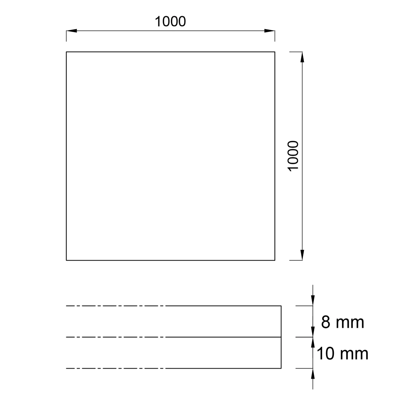 Podłoga gumowa antywibracyjna dwuwarstwowa (płyta) FLOMA Sandwich - długość 100 cm, szerokość 100 cm i wysokość 1,8 cm