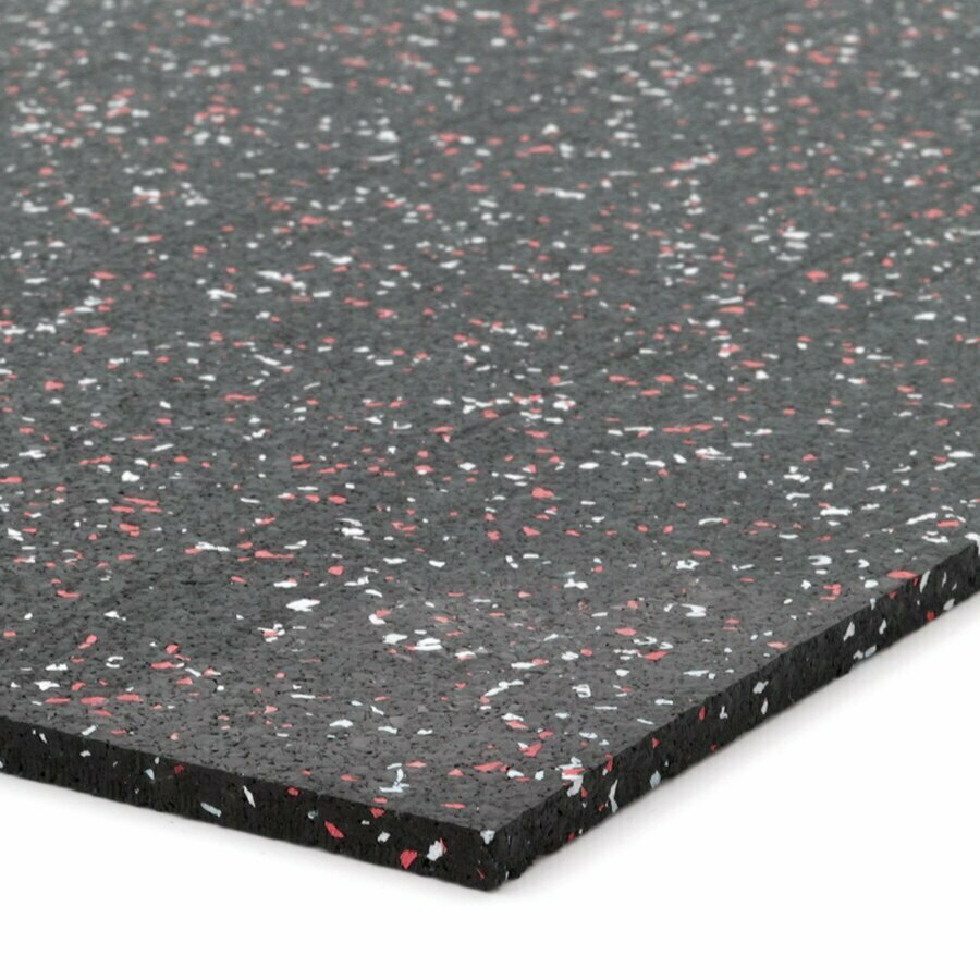 Čierno-bielo-červená podlahová guma (doska) FLOMA FitFlo SF1050 - dĺžka 200 cm, šírka 100 cm a výška 0,8 cm