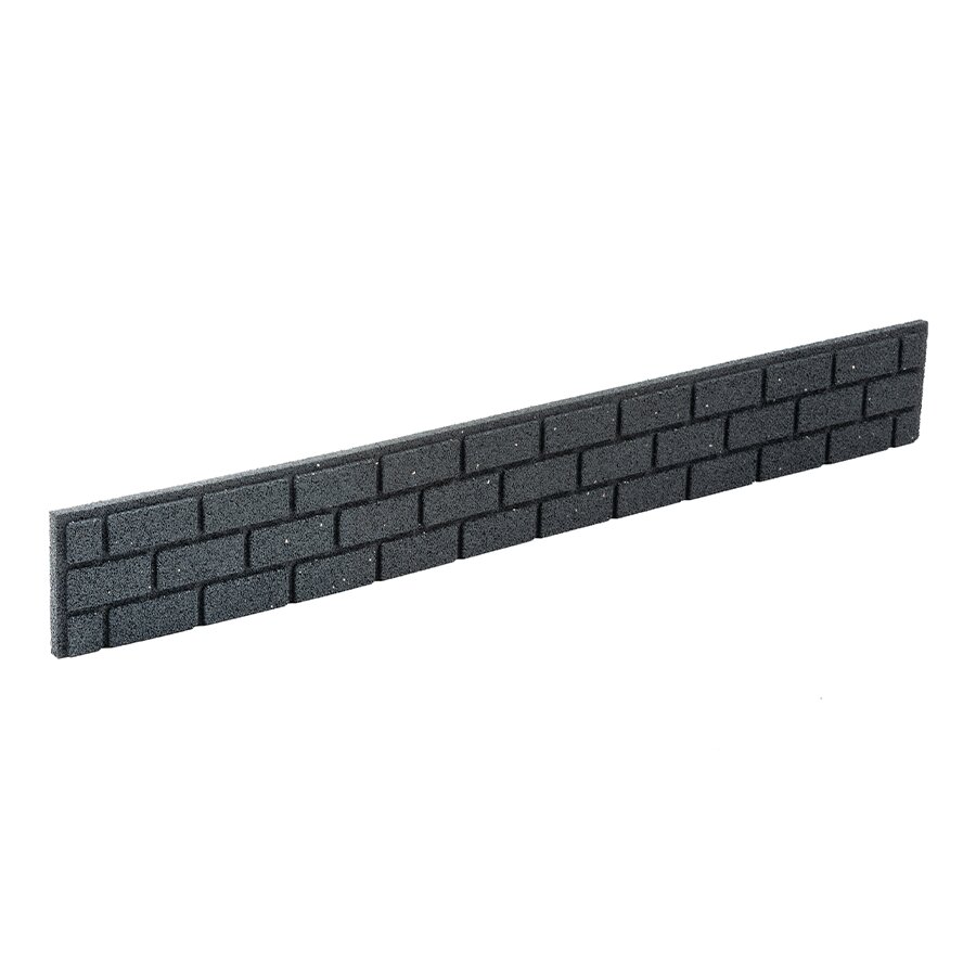 Šedý gumový zahradní obrubník FLOMA Bricks - délka 120 cm, šířka 2 cm a výška 9 cm