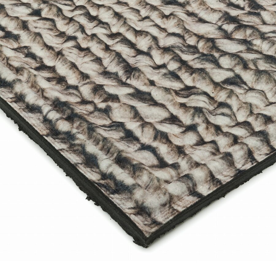 Textilní gumová vstupní rohožka FLOMA Lima Chunky Knit - délka 45 cm, šířka 75 cm, výška 1,1 cm