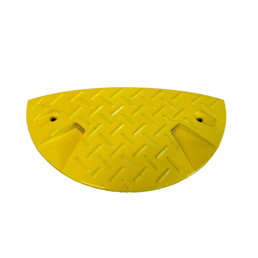 Žltý plastový koncový spomaľovací prah - 20 km/hod - dĺžka 21,5 cm, šírka 43 cm, výška 5 cm