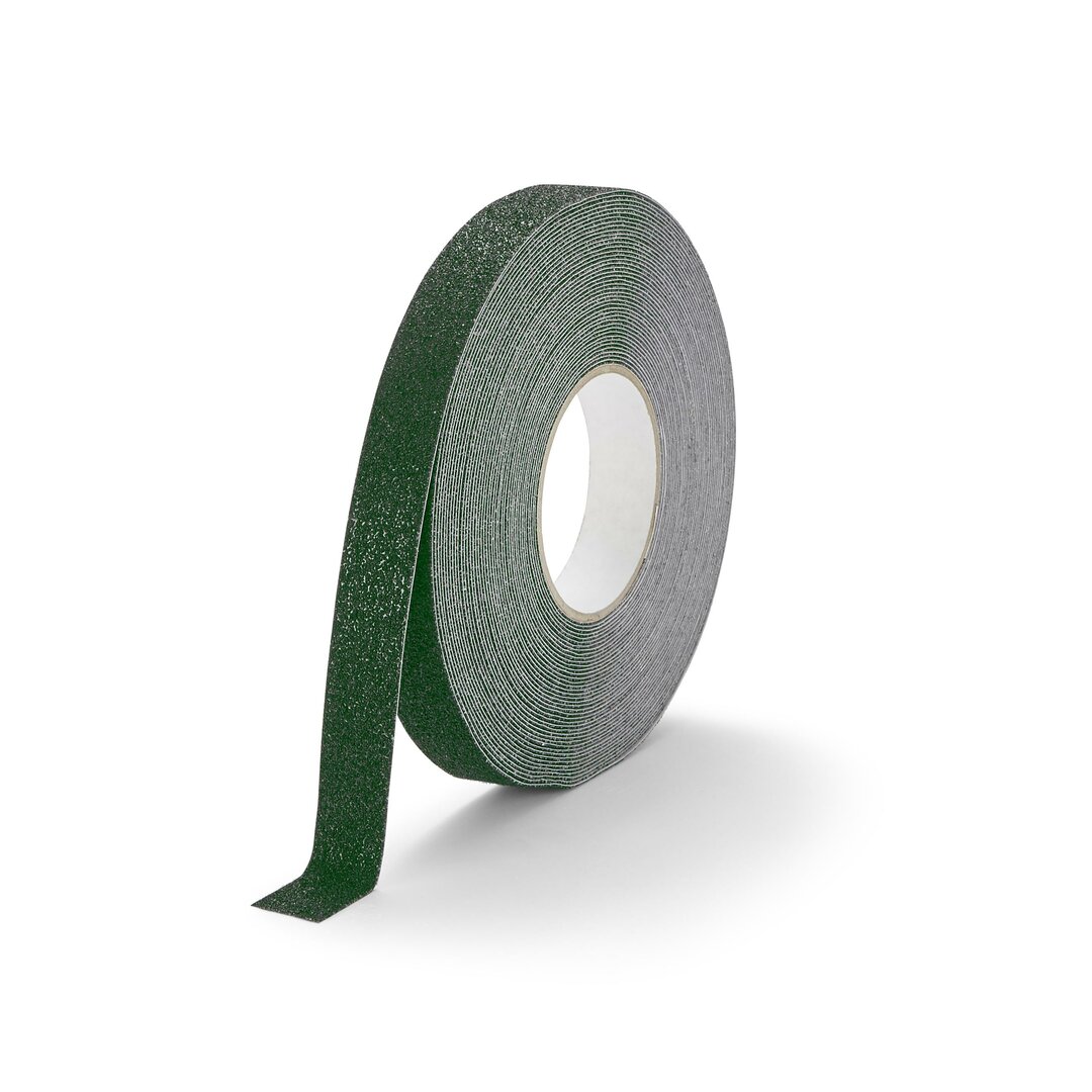 Zelená korundová protišmyková páska FLOMA Super - dĺžka 18,3 m, šírka 2,5 cm, hrúbka 1 mm