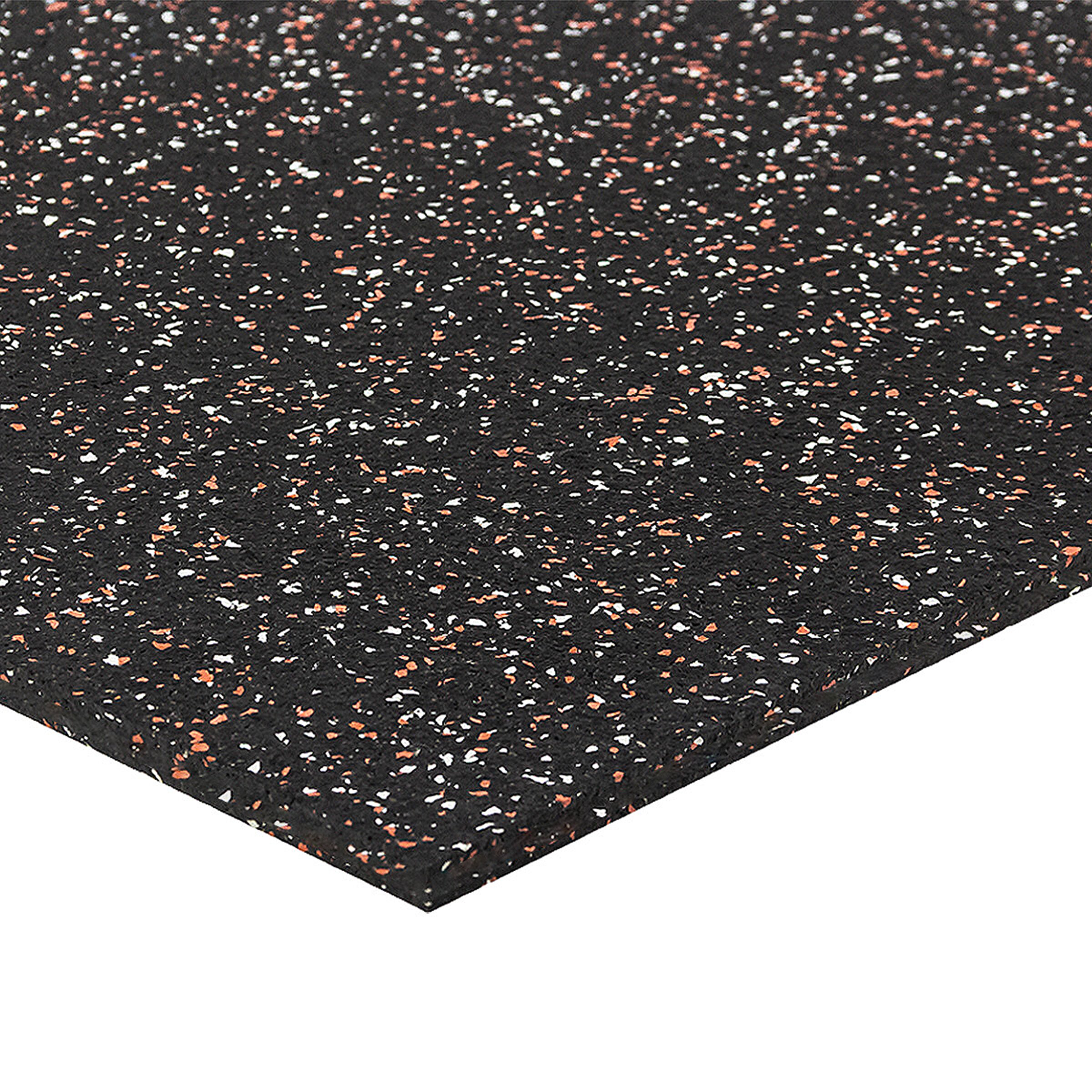 Černo-bílo-červená podlahová guma FLOMA FitFlo SF1050 - délka 100 cm, šířka 100 cm, výška 1 cm