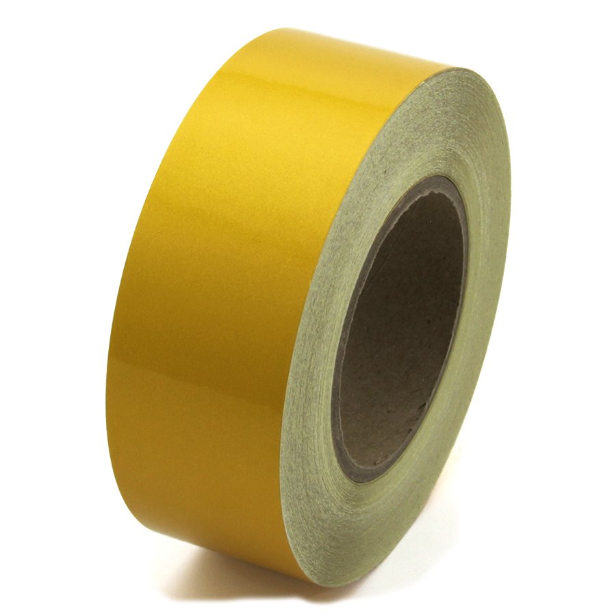Žlutá reflexní výstražná páska - délka 45 m a šířka 5 cm