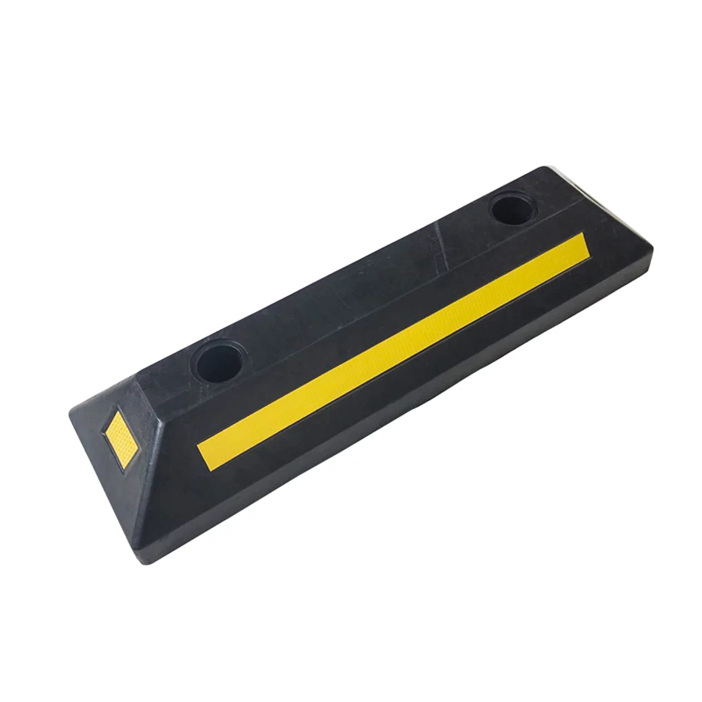 Parkstopper aus Gummi FLOMA - Länge 54 cm, Breite 15 cm, Höhe 10 cm - Schwarz-Gelb