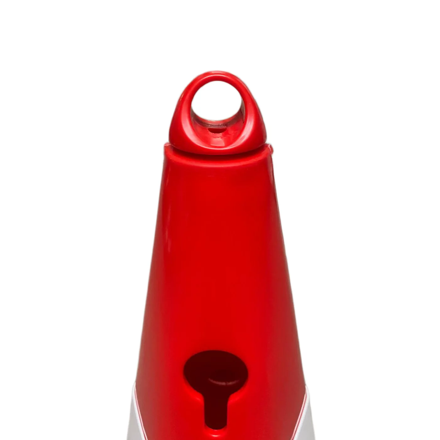 Červený plastový (PPC) držiak pre kužele a stĺpiky FLOMA TC76 - výška 5,5 cm