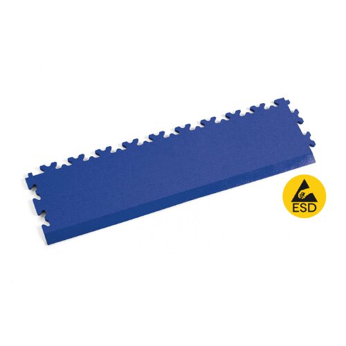 Modrý PVC vinylový nájezd Fortelock Industry ESD (kůže) - délka 51 cm, šířka 14,5 cm a výška 0,7 cm