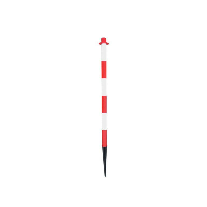 Bielo-červený plastový uzemňovací vymedzovací stĺpik - výška 90 cm