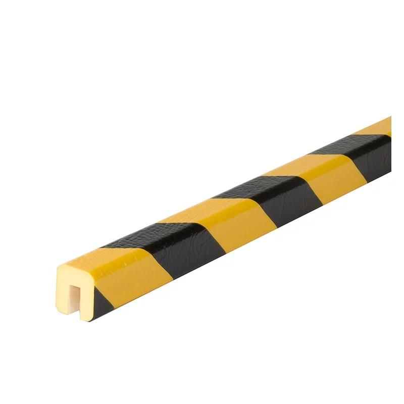 Černo-žlutá pěnová reflexní ochrana rohů zdí a stěn - délka 100 cm, šířka 2,6 cm, výška 3 cm