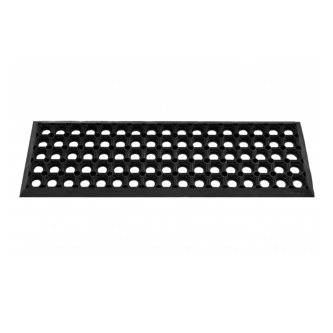 Gumová schodová rohož FLOMA HoneyStep - délka 25 cm, šířka 75 cm, výška 1,6 cm