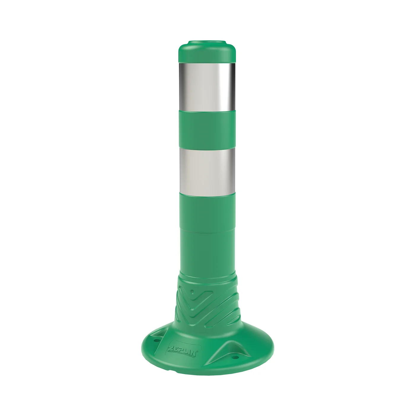 Absperrpfosten aus Kunststoff und (PE) FLOMA BD46 Flexibel - Durchmesser 8 cm, Höhe 45 cm - Grün