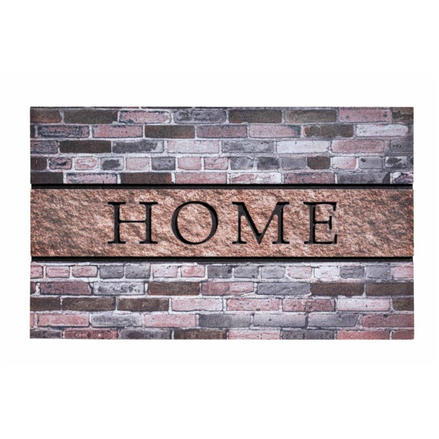 Vonkajšia čistiaca vstupná rohož FLOMA Residence Home Bricks - dĺžka 45 cm, šírka 75 cm, výška 0,9 cm